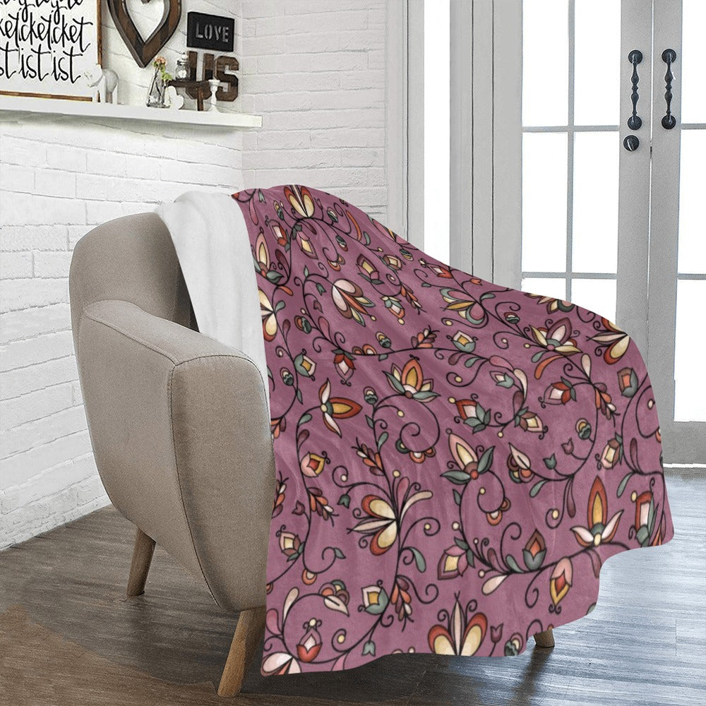 Burnt Sky Petals Magenta Ultra-Soft Micro Fleece Blanket 50"x60"
