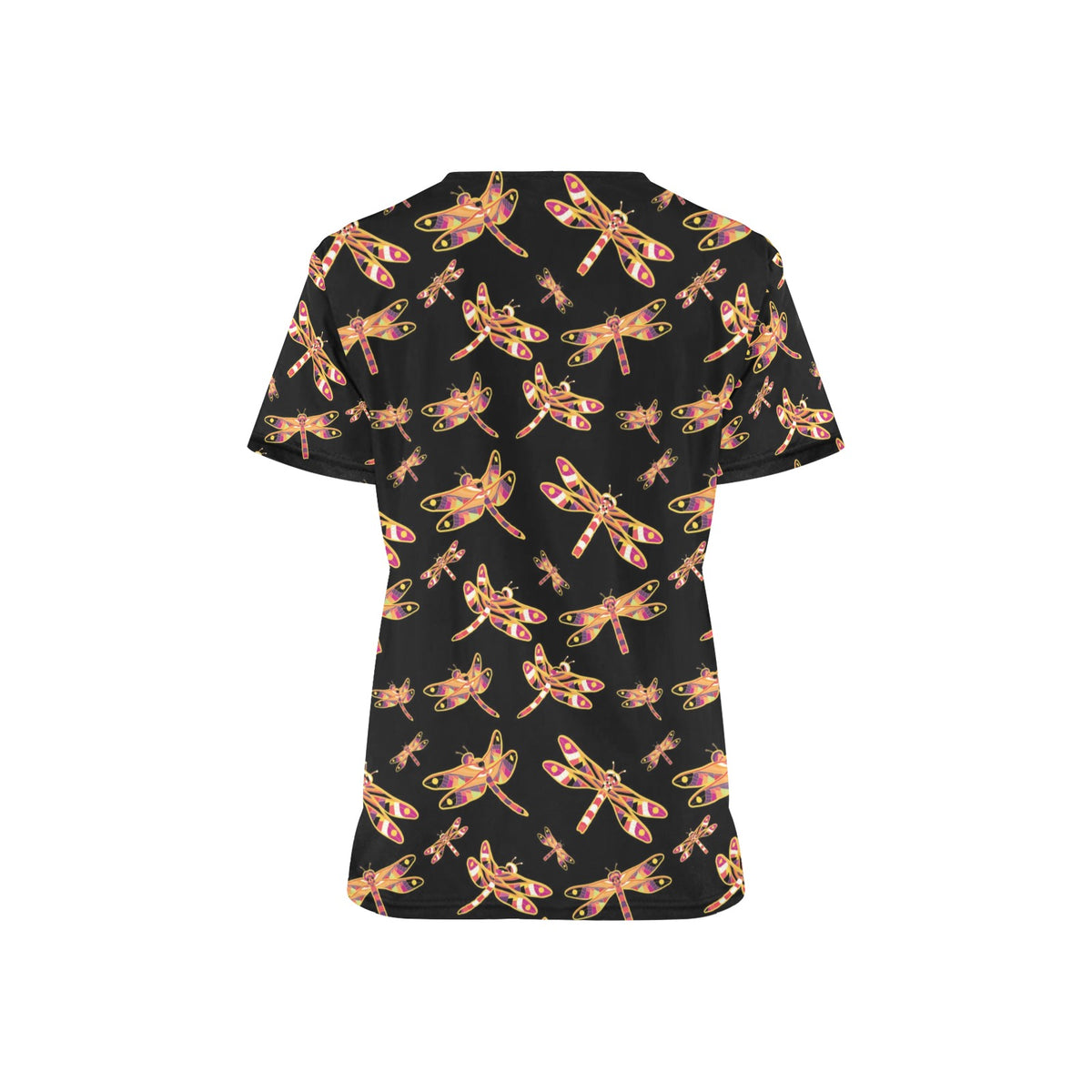 Gathering Yellow Black Scrub Top