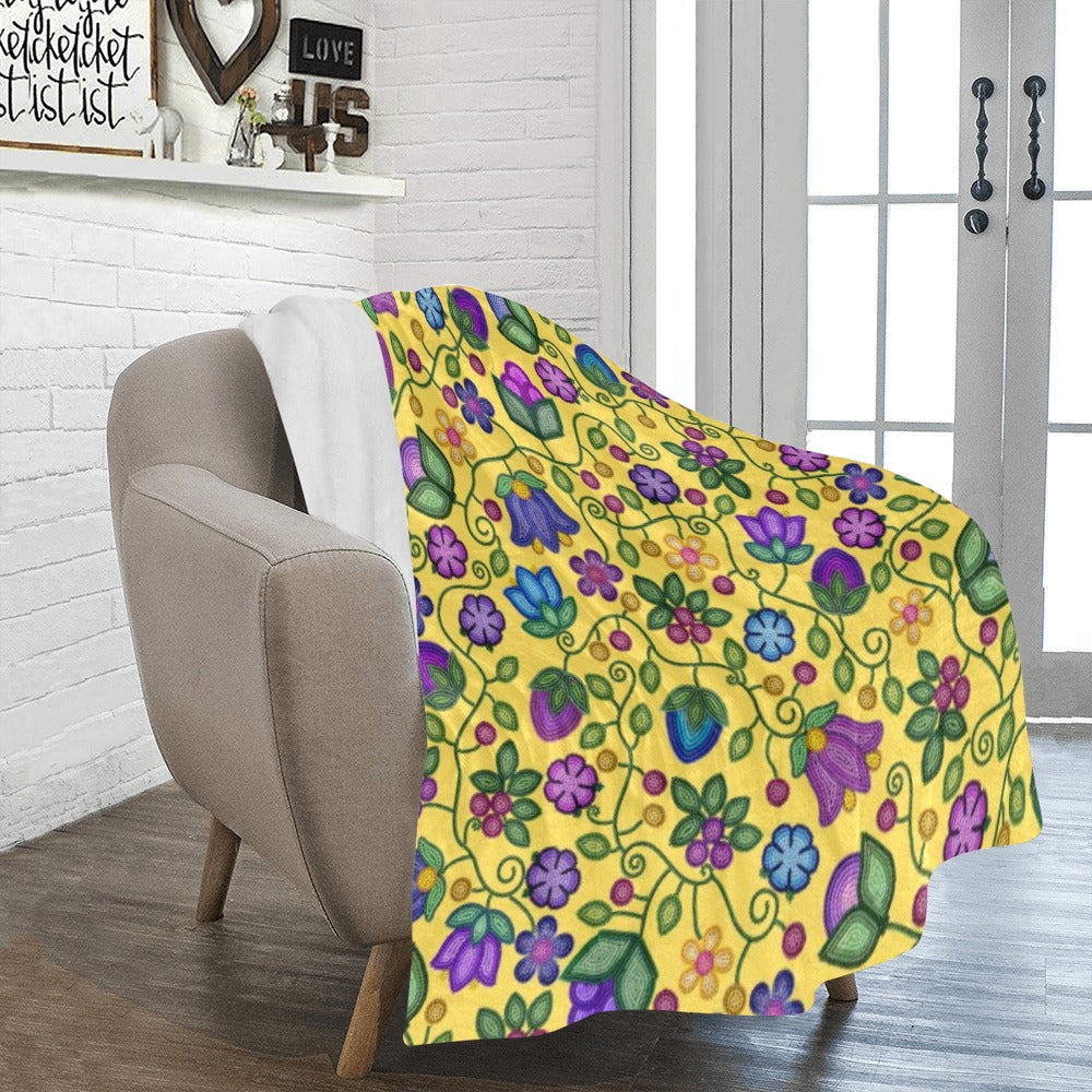Bloom Uplift Yellow Ultra-Soft Micro Fleece Blanket 50"x60"