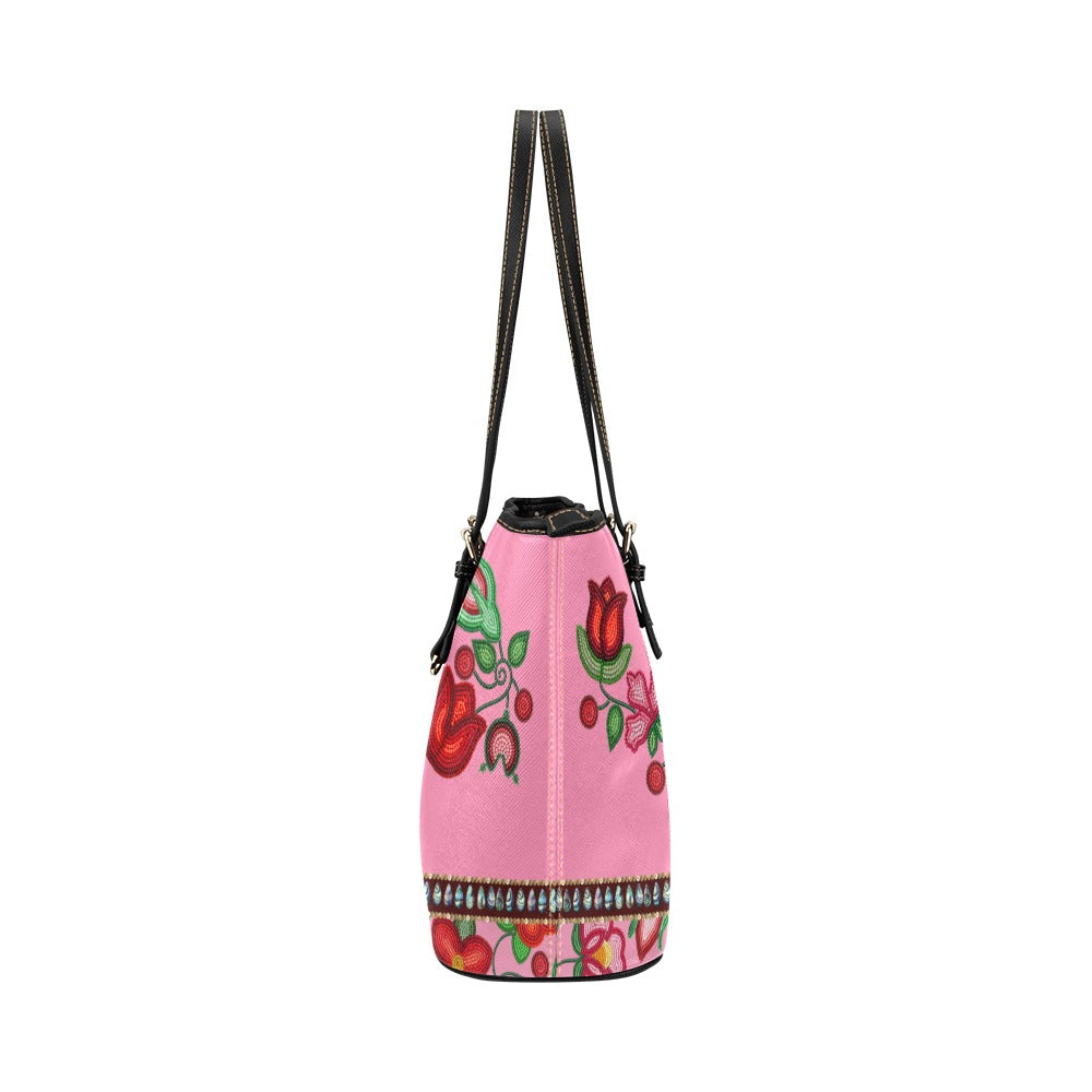 Rose Reverie Leather Tote Bag/Large