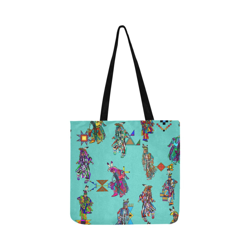 Men's Grass Dancers Eggshell Blue Reusable Shopping Bag (Two sides)
