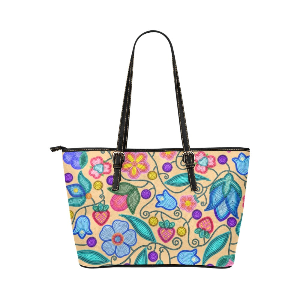 Sweet Offering Cream Leather Tote Bag/Large
