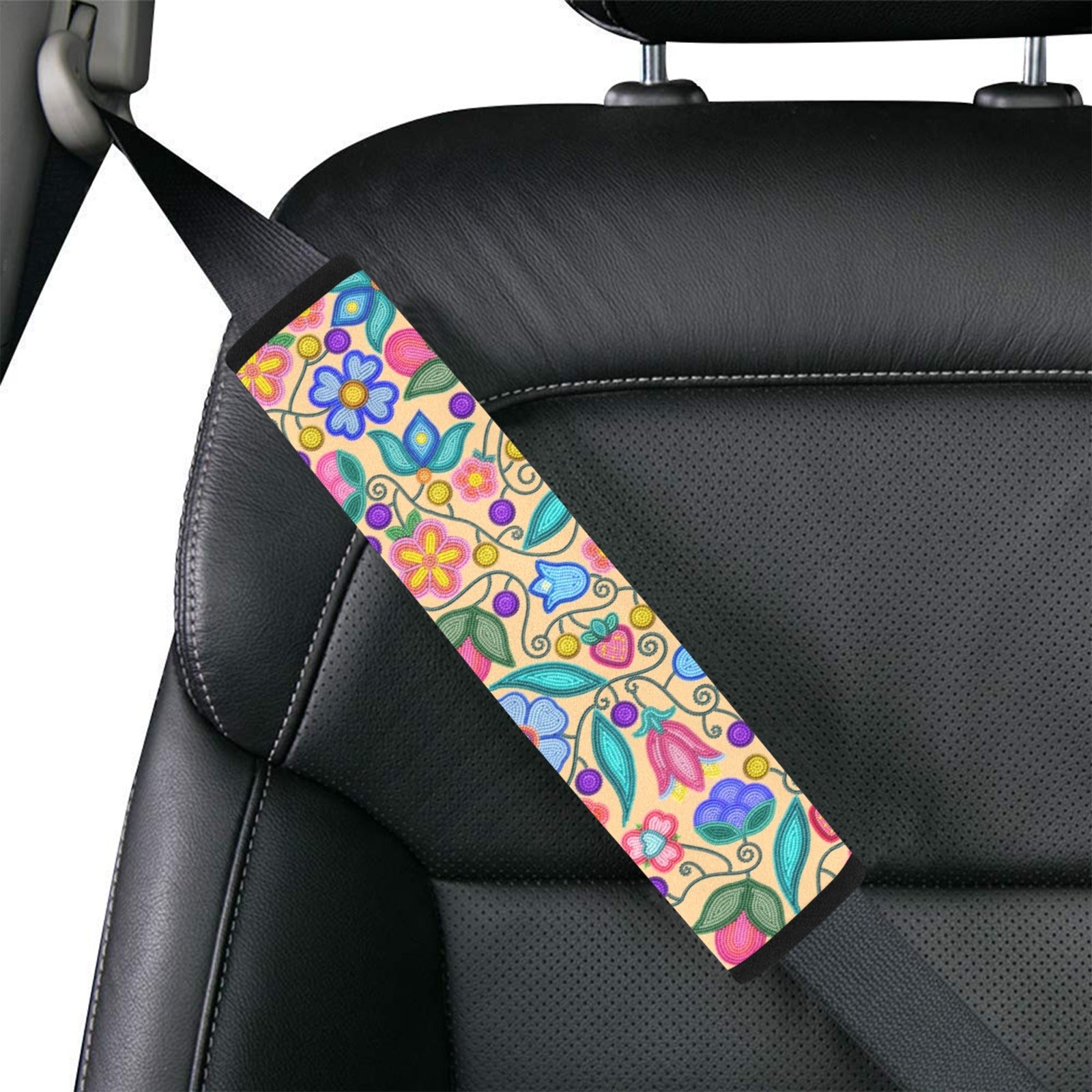 Sweet Offering Cream Car Seat Belt Cover 7''x12.6'' (Pack of 2)