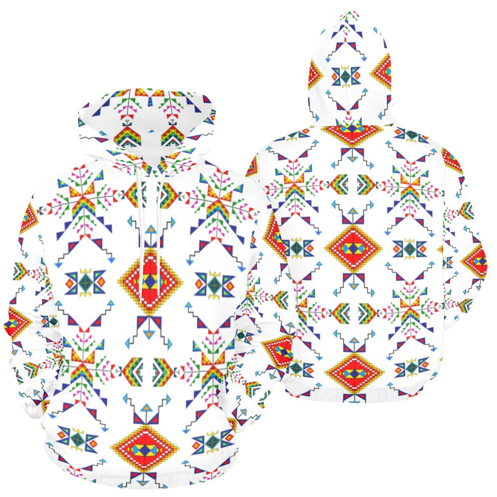 Buffalo Jump White Hoodie for Women (USA Size)