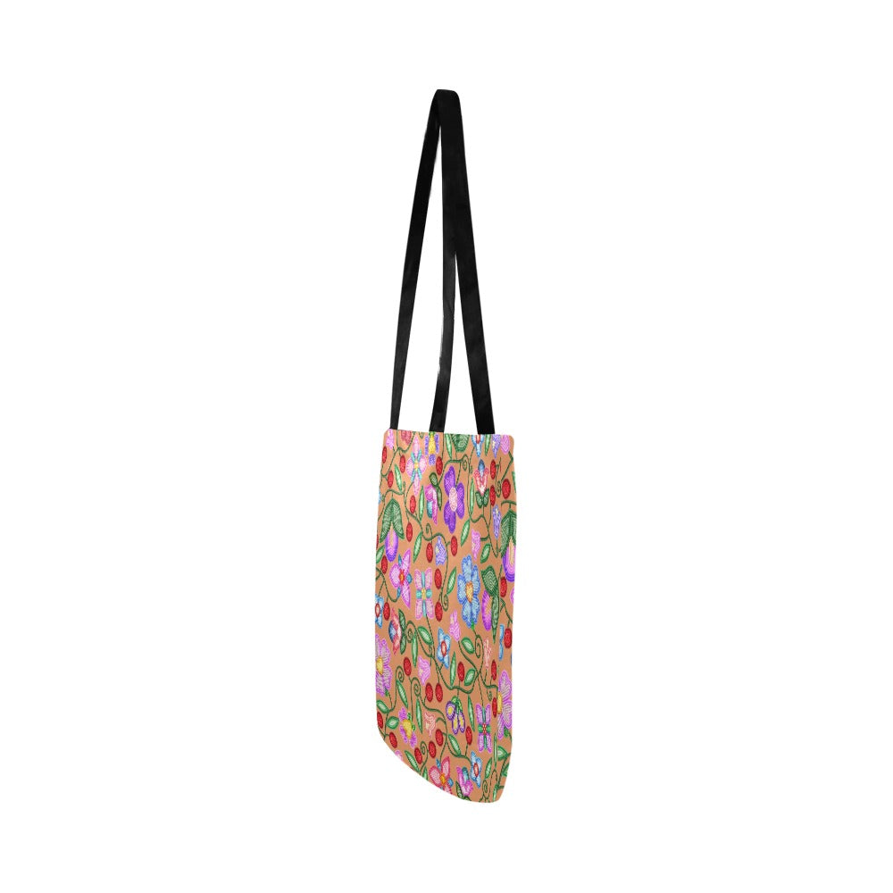 Petal Harmony Terracotta Reusable Shopping Bag (Two sides)