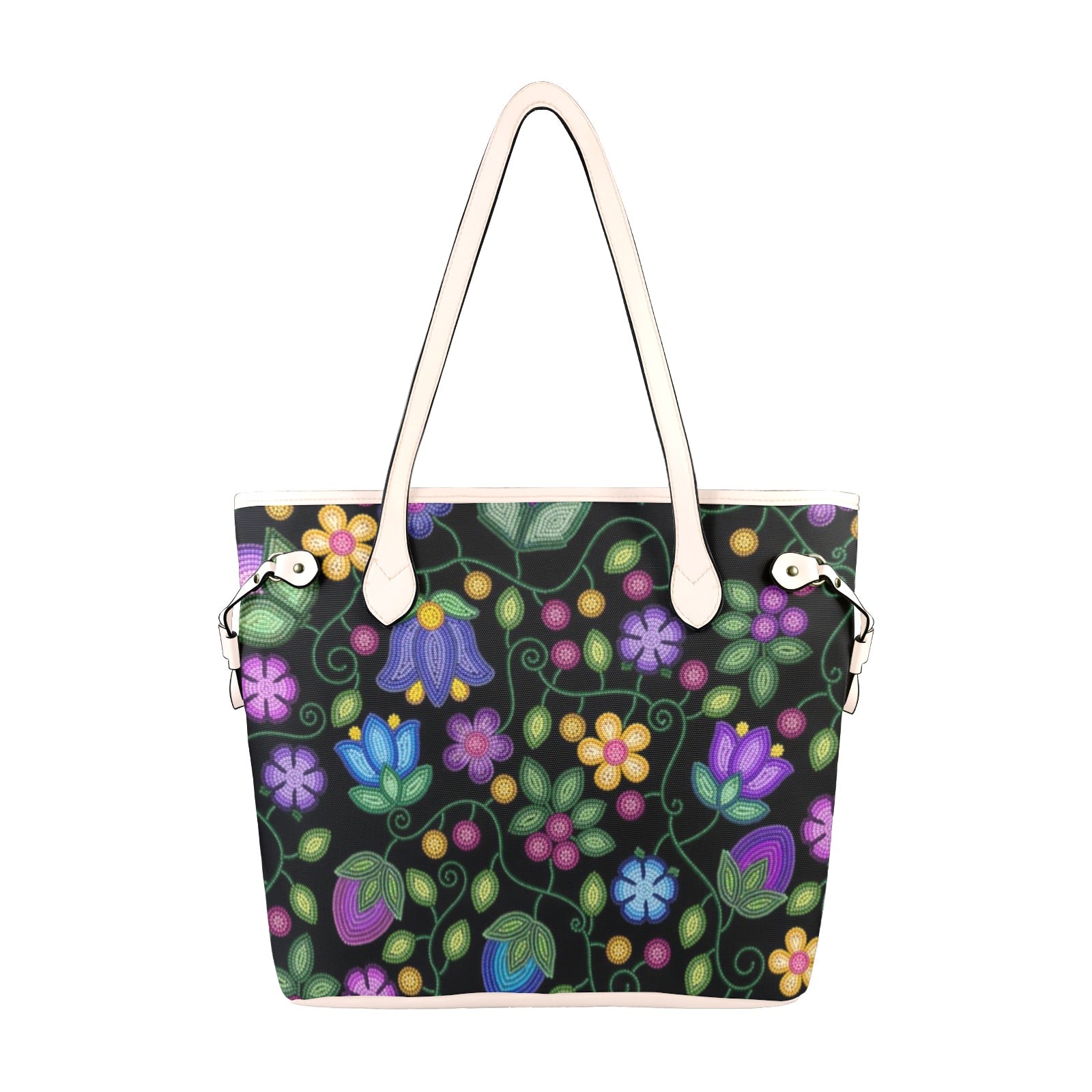 Bloom Uplift Black Clover Canvas Tote Bag