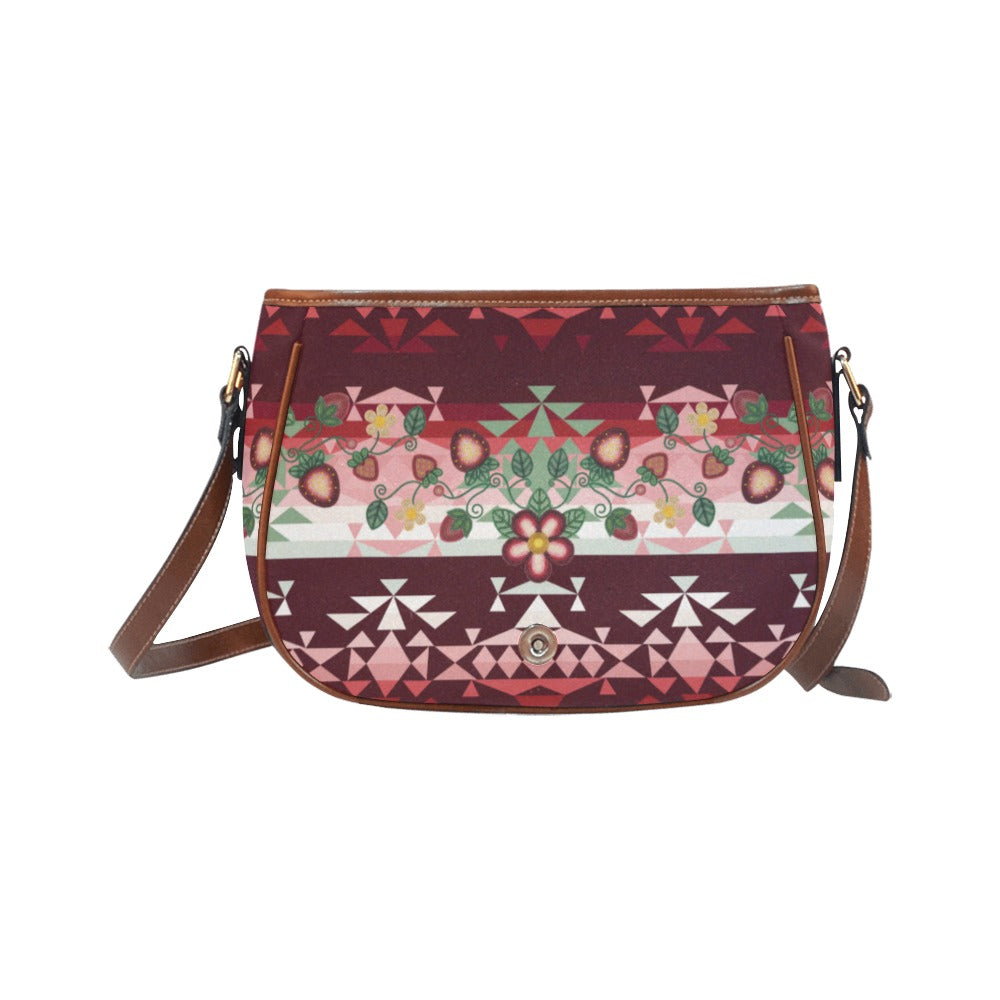 Sacred Berry Cream Saddle Bag/Large