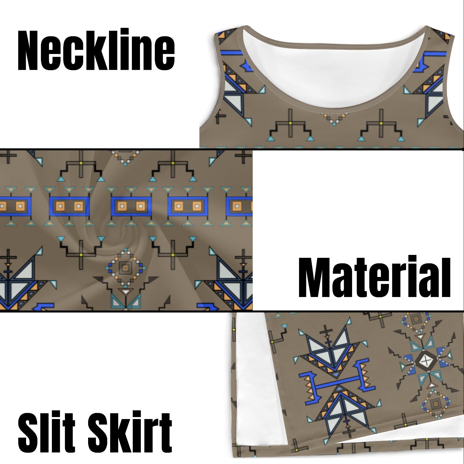 Eagle Strike Brown Phaedra Sleeveless Open Fork Long Dress