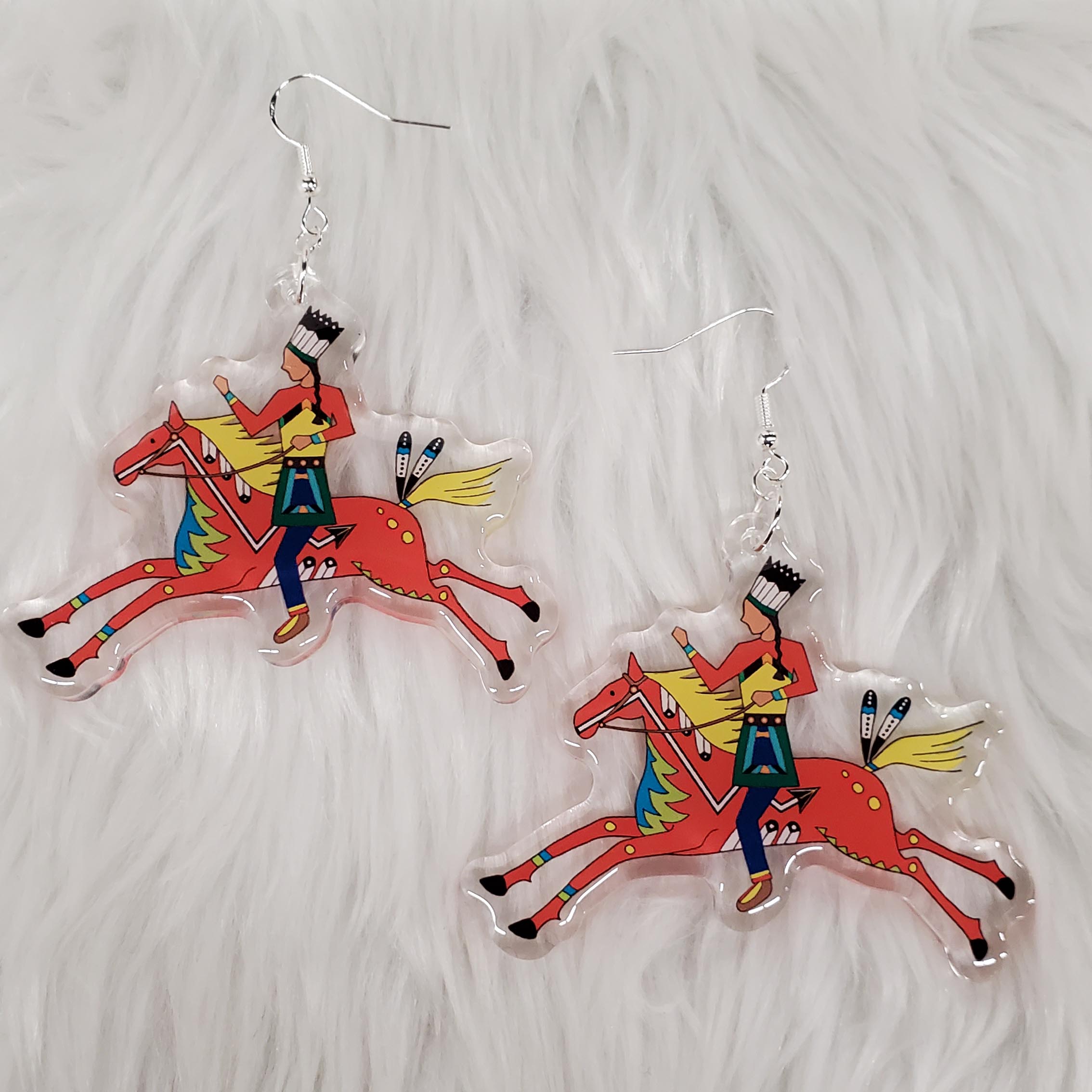 Warrior on Horse Earrings