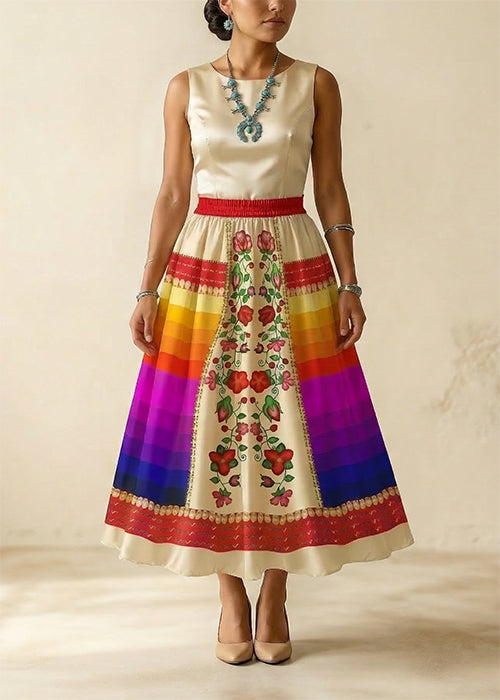 Beaded Offering Cream 2 Skirt