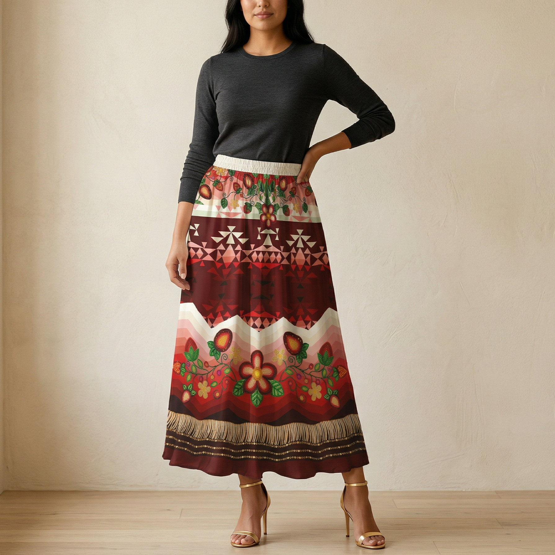 Sacred Strawberry Maroon 1 Skirt