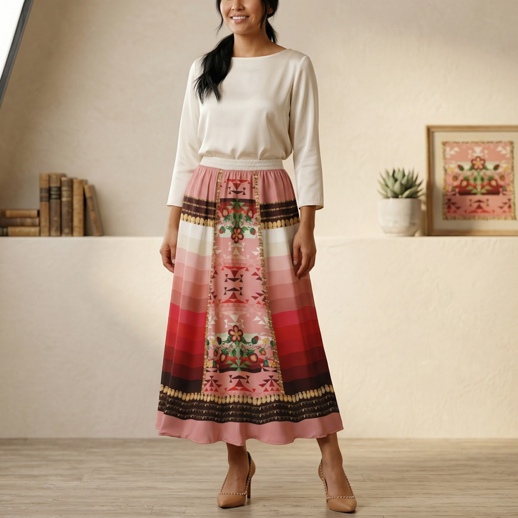Sacred Strawberry Pink 2 Skirt