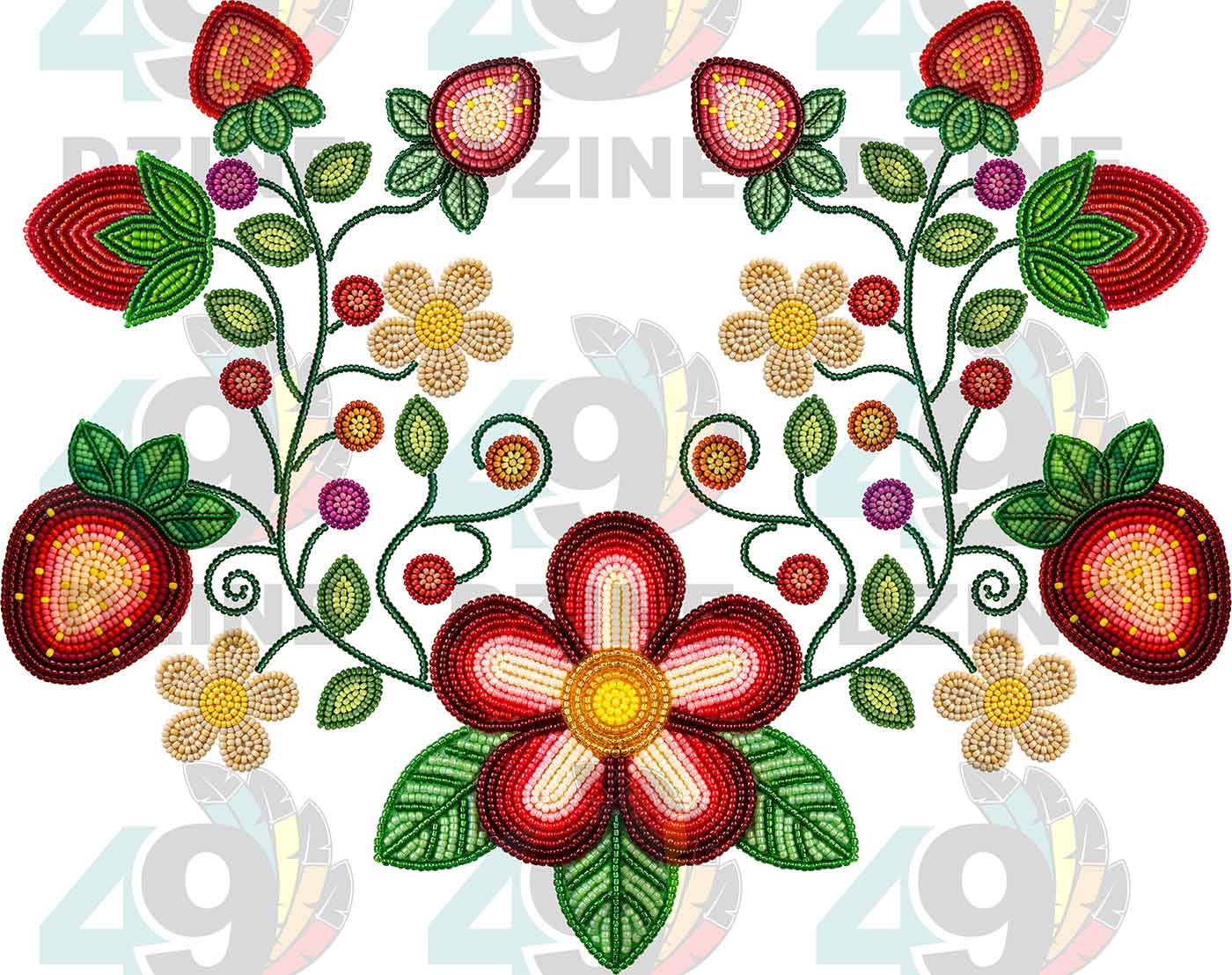 Berry Garden Beadwork Various Sizes