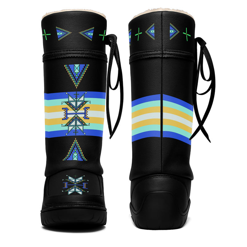 Eagle Strike Black Real Leather MocLux Tall