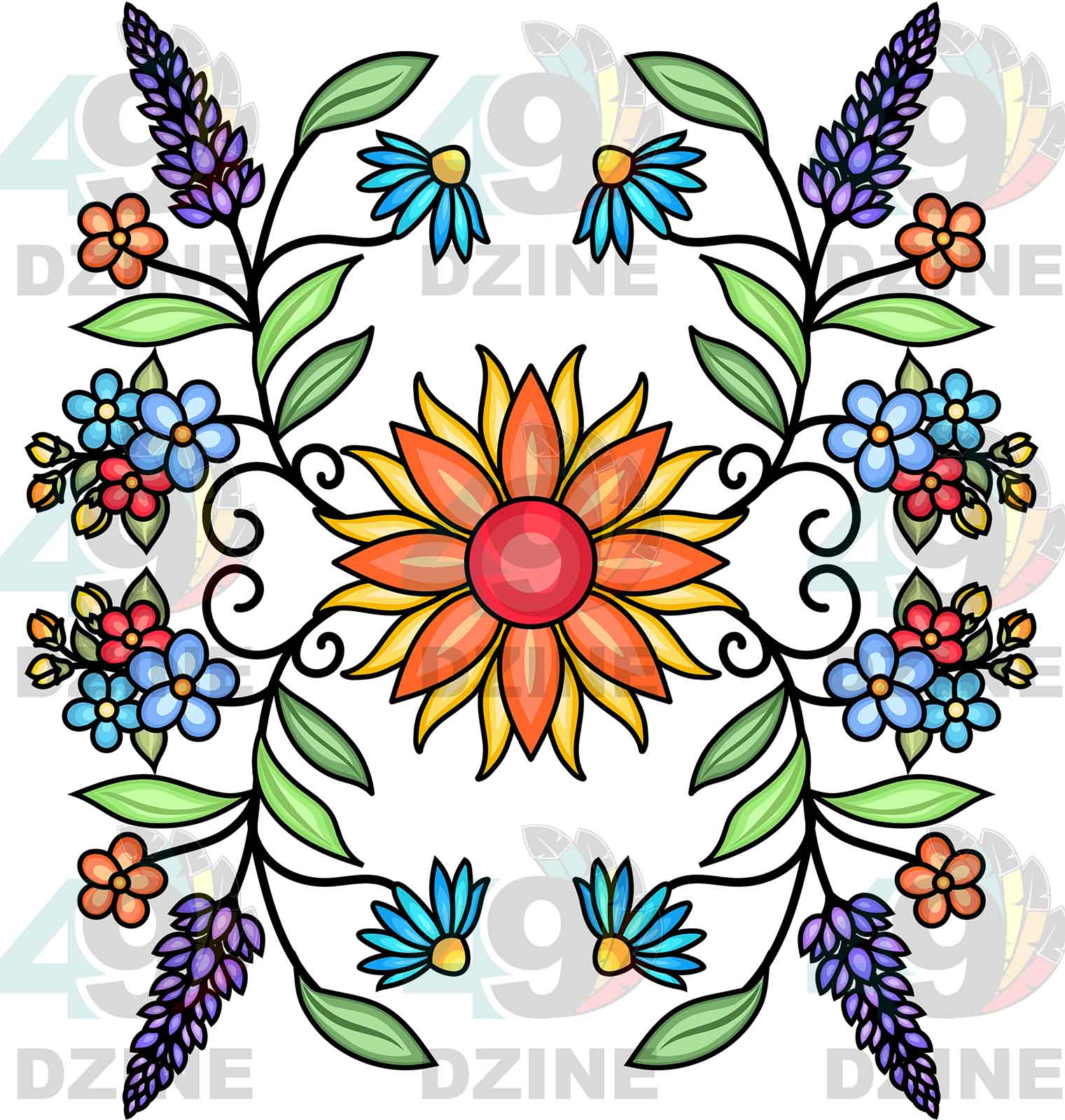 Golden Bloom Various Sizes