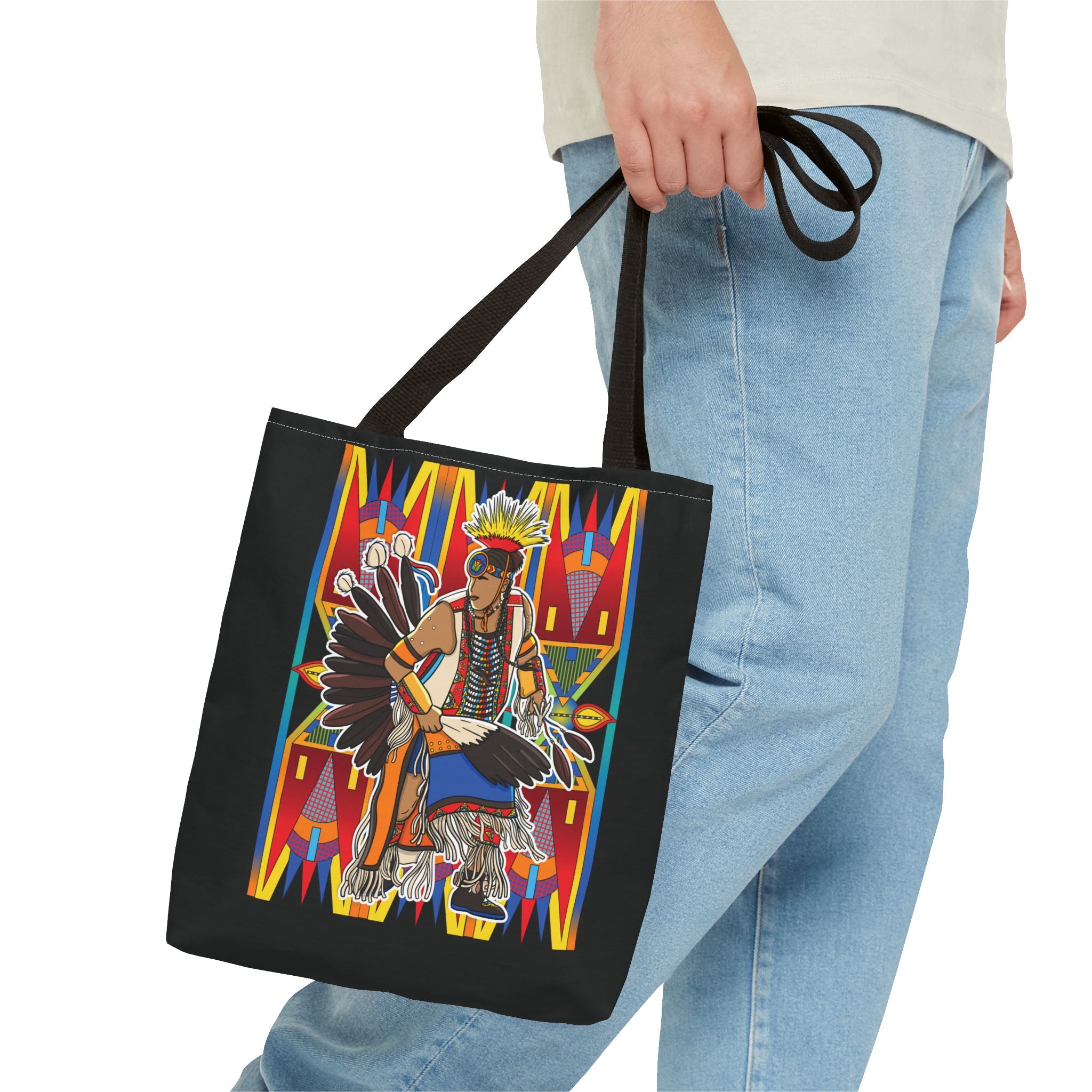 Traditional Powwow Man Dancer 3 Tote Bag