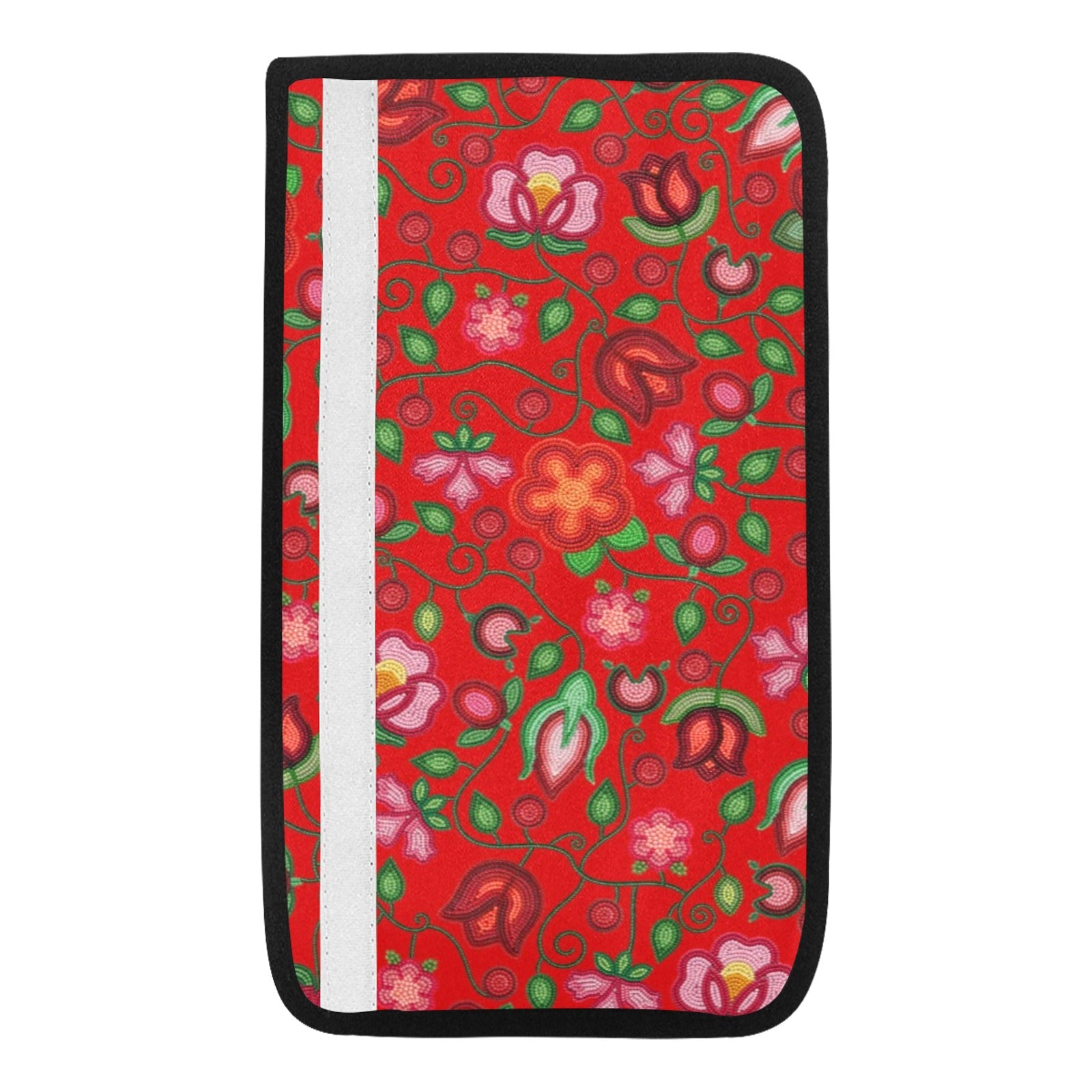 Rose Reverie Red Car Seat Belt Cover 7''x12.6'' (Pack of 2)