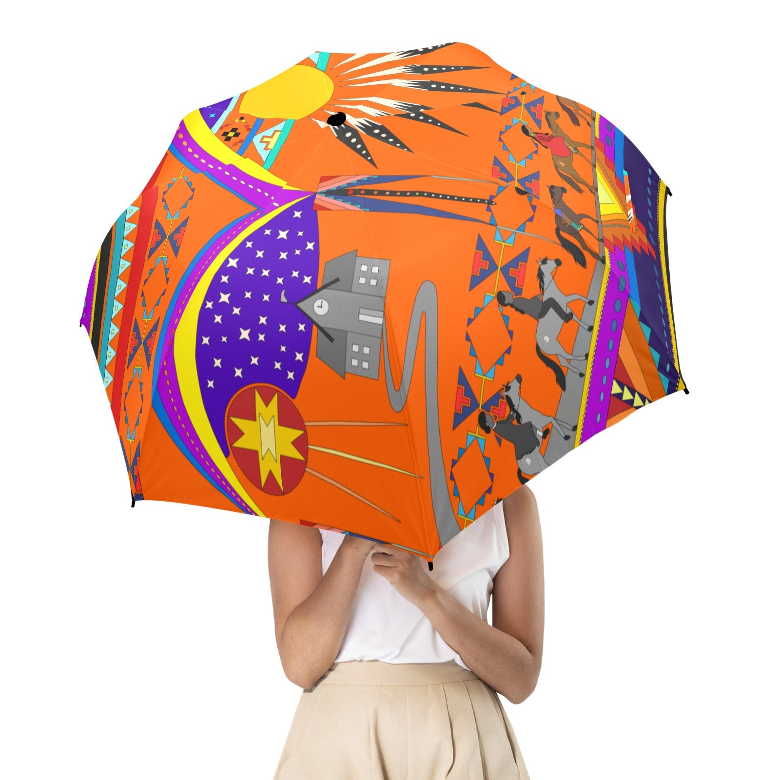 Seven Generations Medicine Semi-Automatic Foldable Umbrella