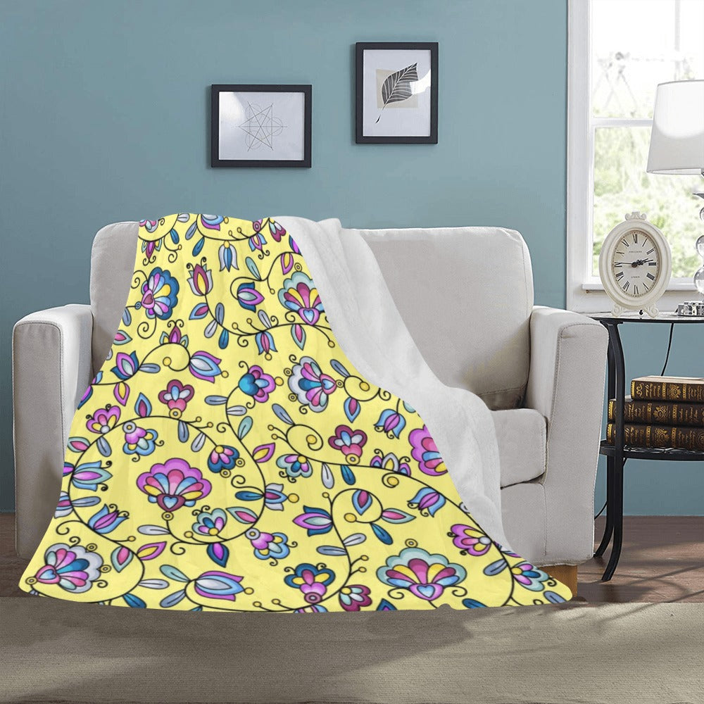Autumn Bundle Blessing Yellow Ultra-Soft Micro Fleece Blanket 50"x60"