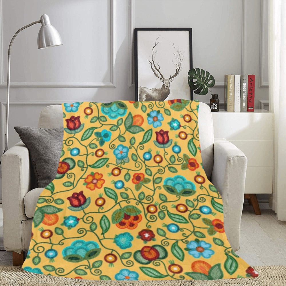 Prairie Fire Petals Honey Ultra-Soft Micro Fleece Blanket 60"x80"
