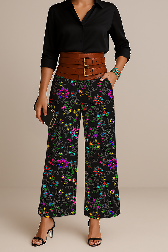 Prairie Paintbrush Black Women's Pants