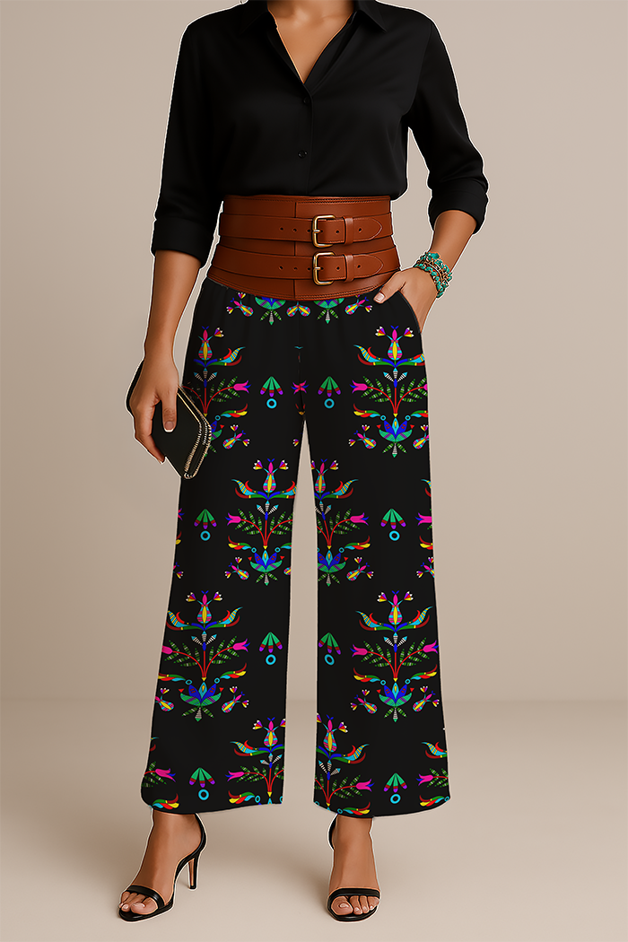 Dakota Damask Cheyenne Black Women's Pants