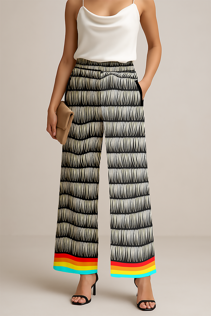 Dentalium on Black Women's Pants