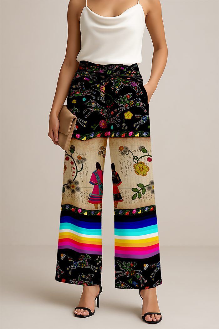 Floral Ledger Sisters Women's Pants