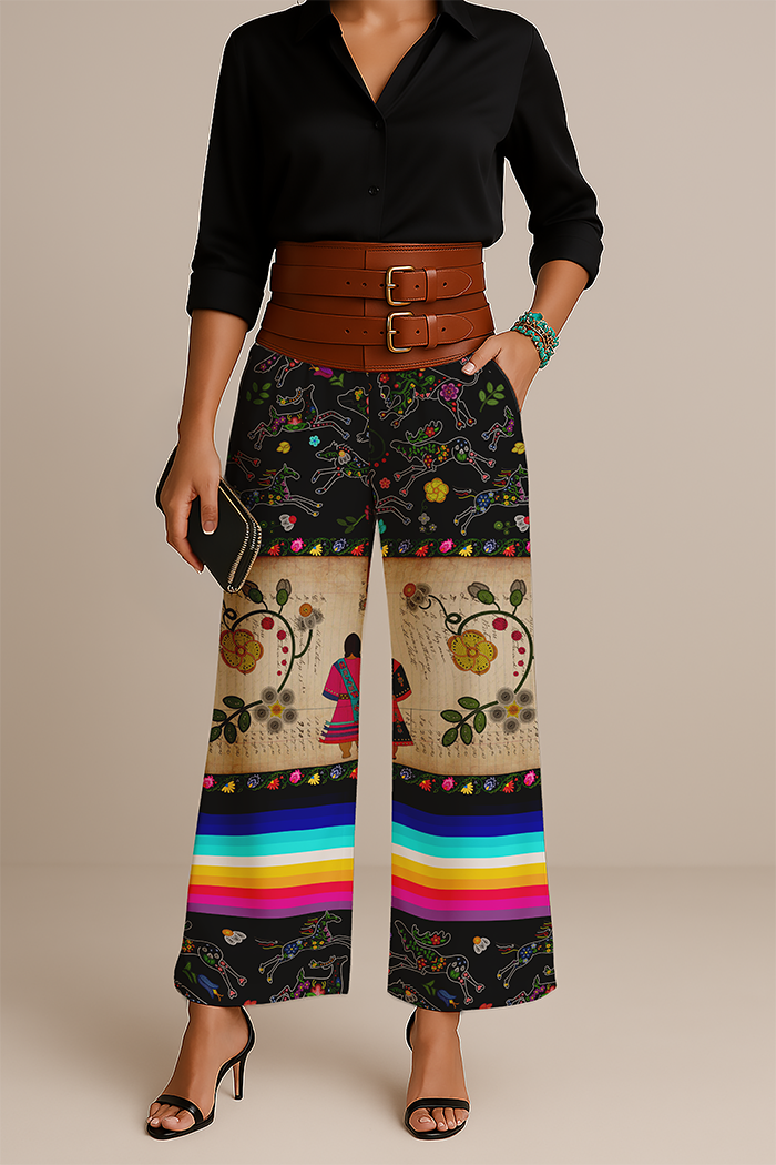 Floral Ledger Sisters Women's Pants