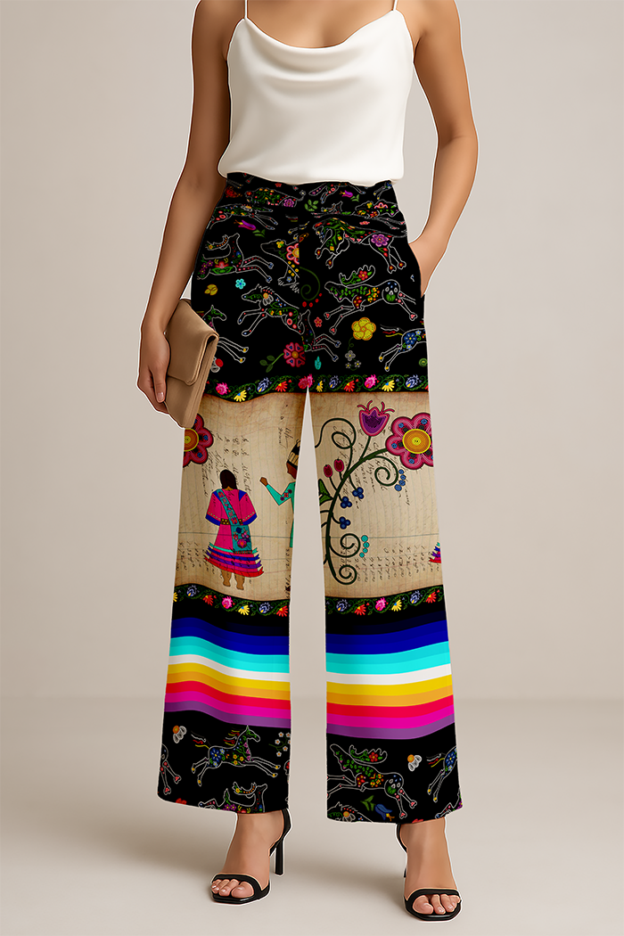 Floral Ledger Sweethearts Women's Pants