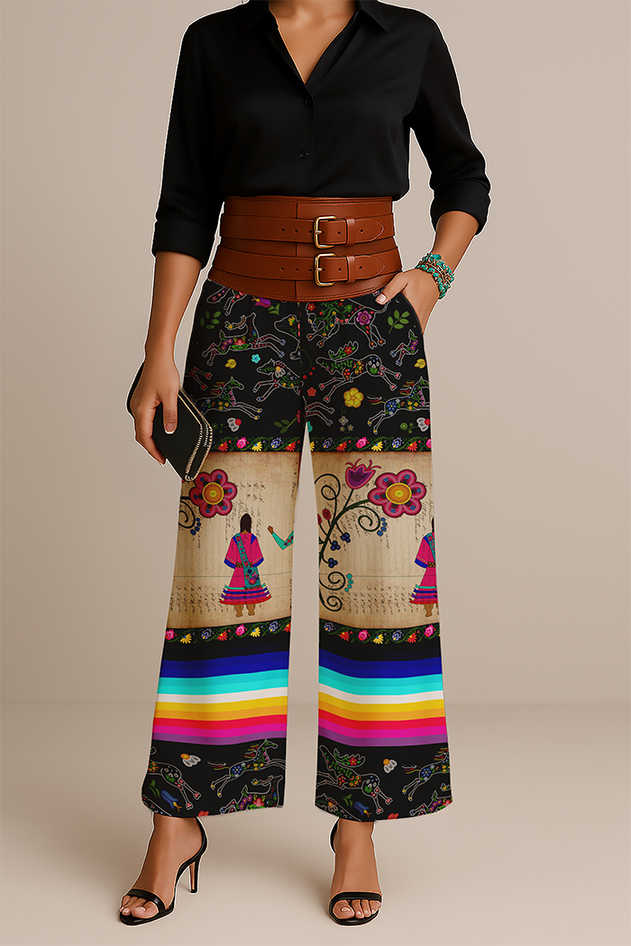 Floral Ledger Sweethearts Women's Pants