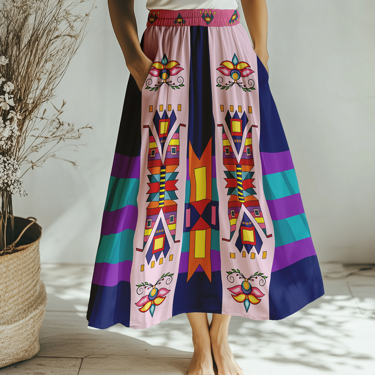 Echoes of the Lodge Blue Skirt