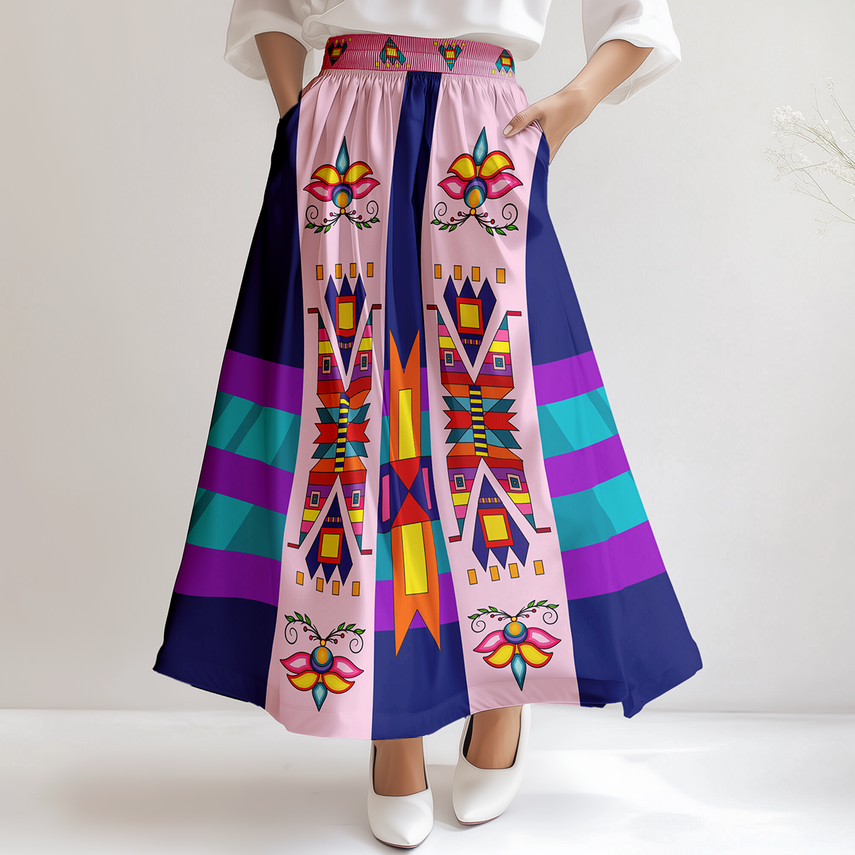 Echoes of the Lodge Blue Skirt