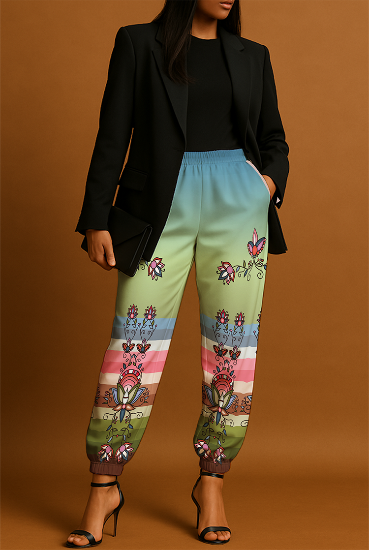 Glacial Gardenia Ribbon Jogger Pants