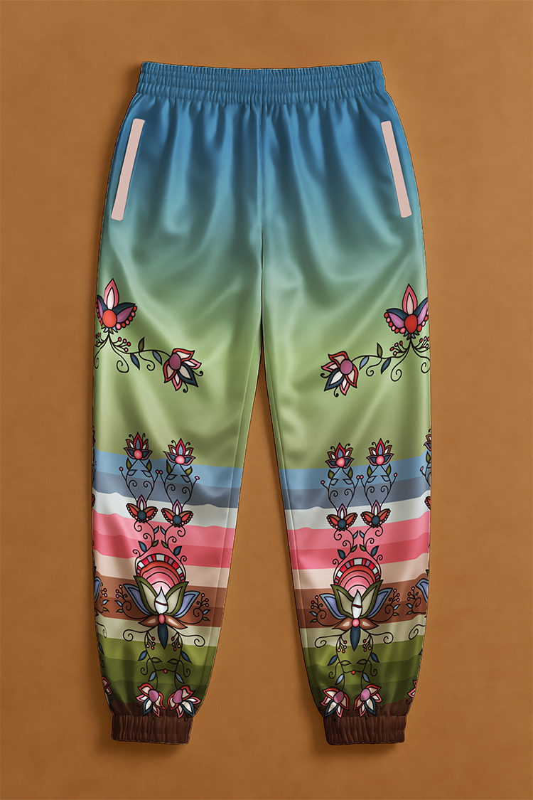 Glacial Gardenia Ribbon Jogger Pants