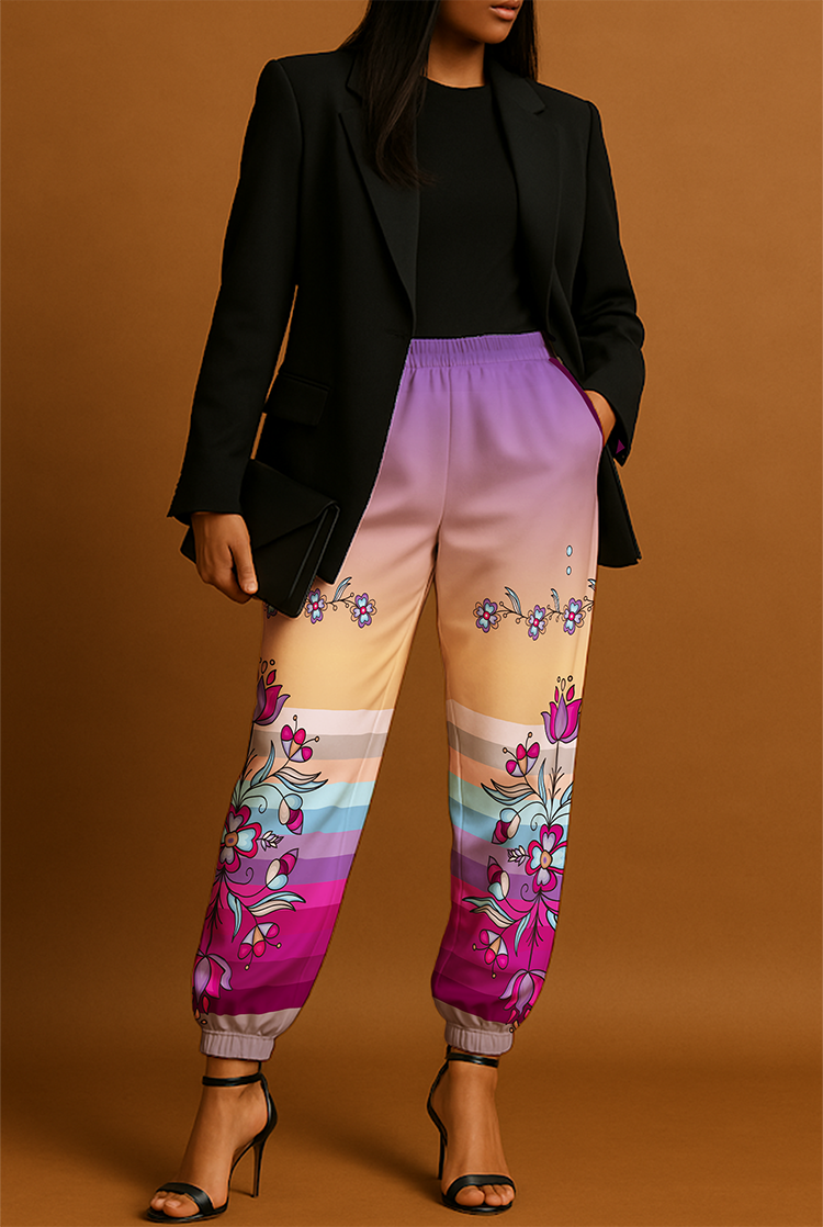 Snowdrop Serenade Ribbon Jogger Pants