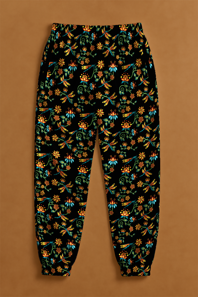 Dragon Lily Noir Ribbon Jogger Pants