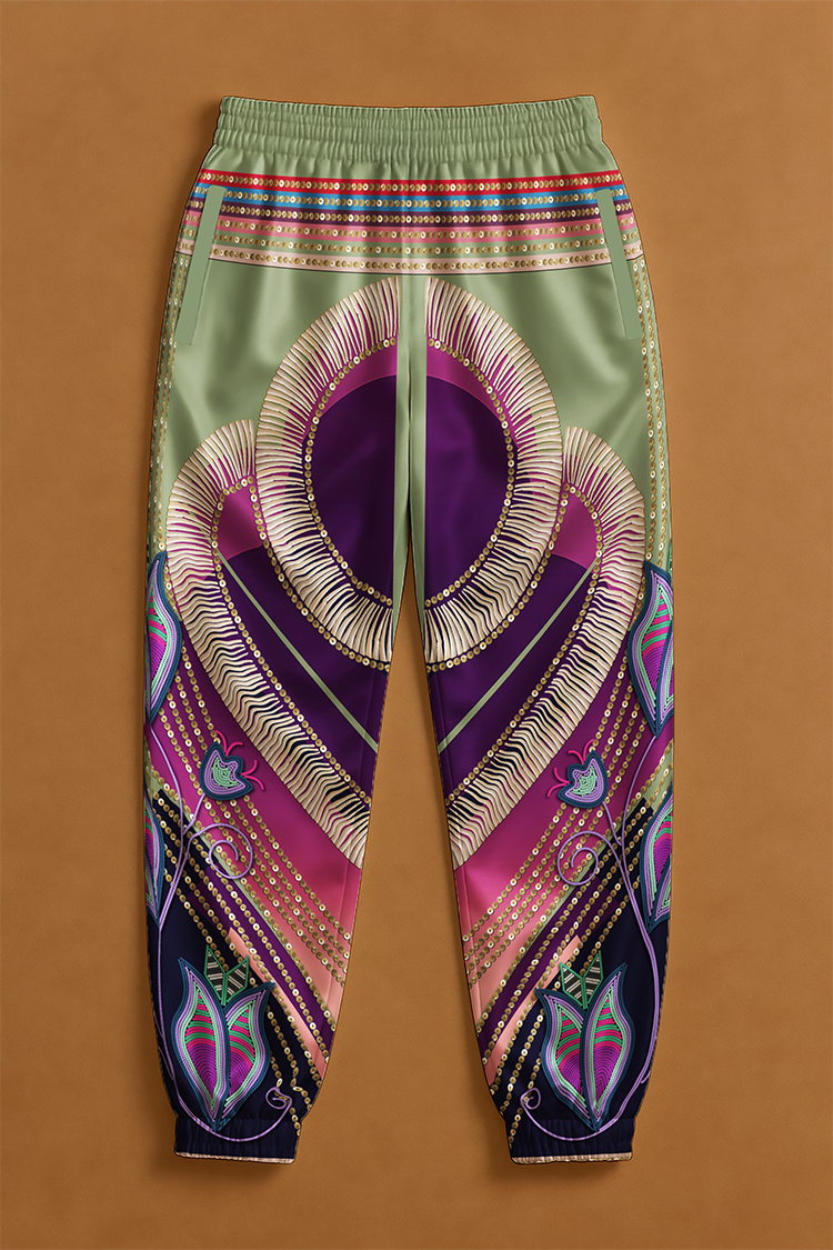 Dentalium Dreams Sage Ribbon Jogger Pants