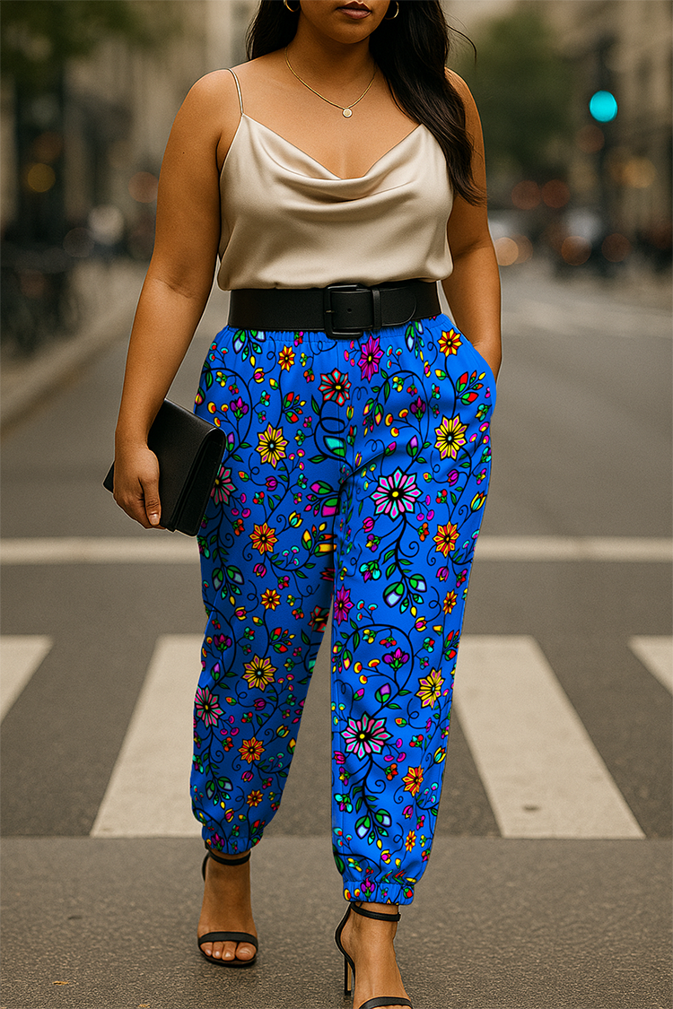 Prairie Paintbrush Blue Ribbon Jogger Pants