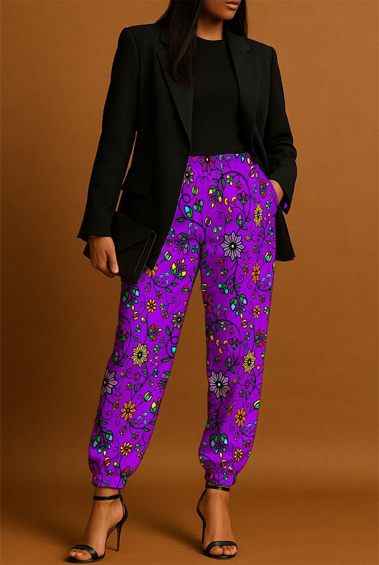 Prairie Paintbrush Purple Ribbon Jogger Pants