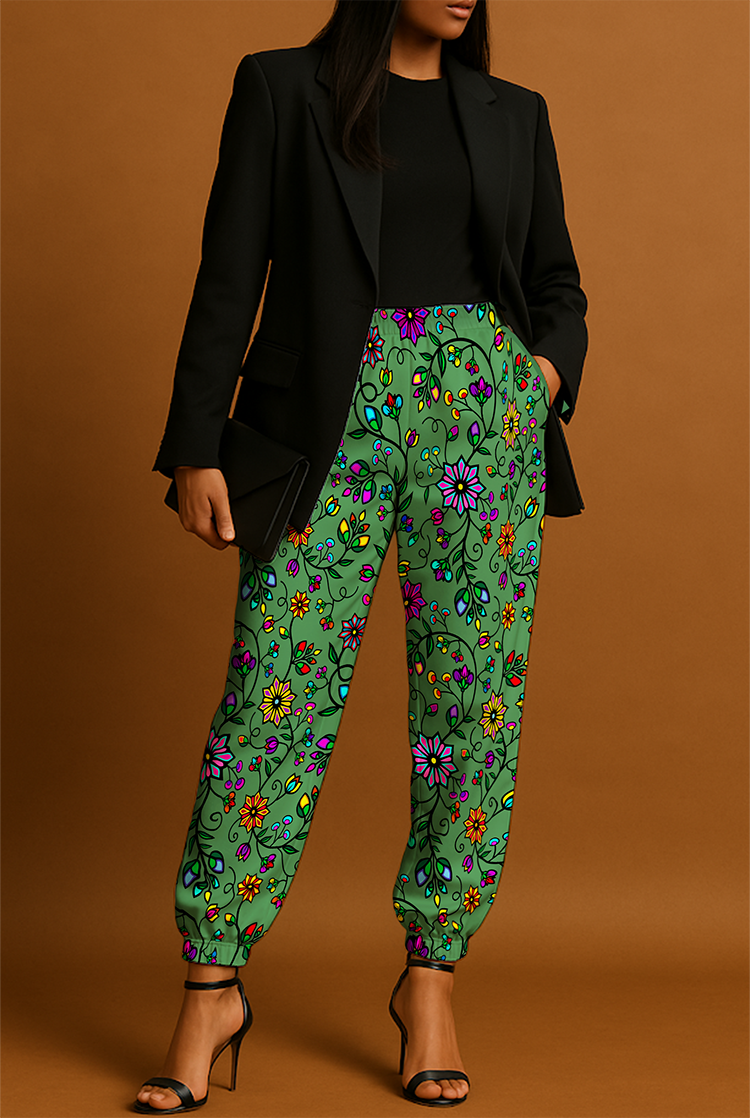 Prairie Paintbrush Sage Ribbon Jogger Pants