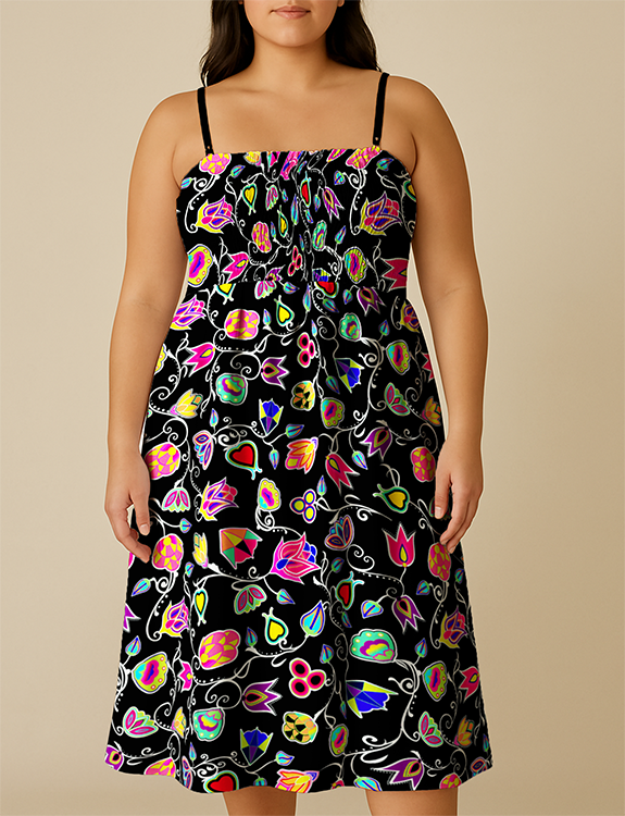 Indigenous Paisley Black Smock Top Dress