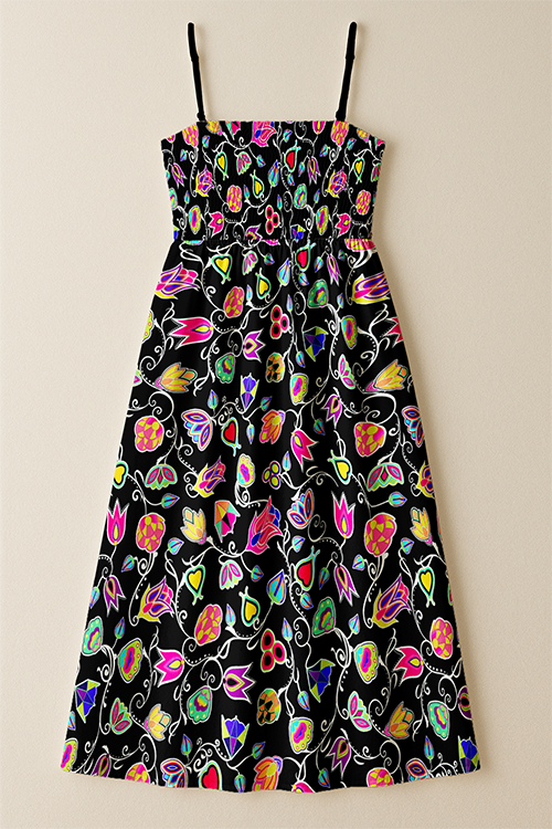 Indigenous Paisley Black Smock Top Dress