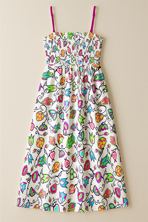 Indigenous Paisley White Smock Top Dress