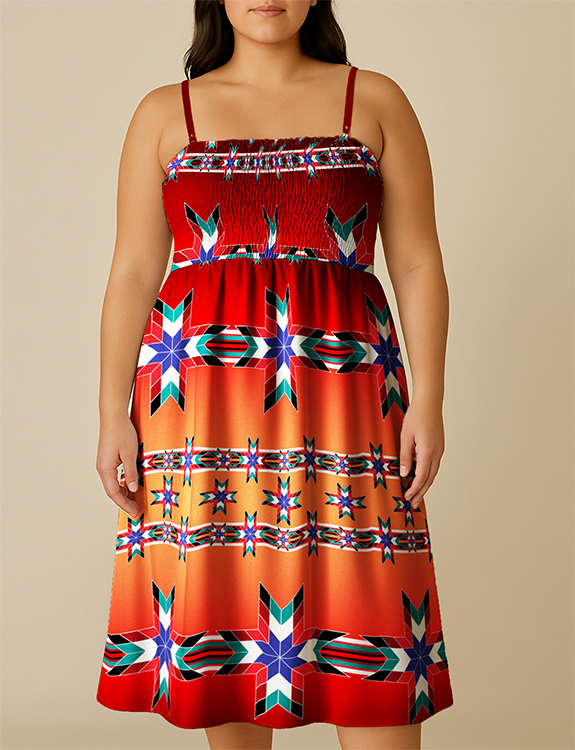 Morning Star Fire Smock Top Dress