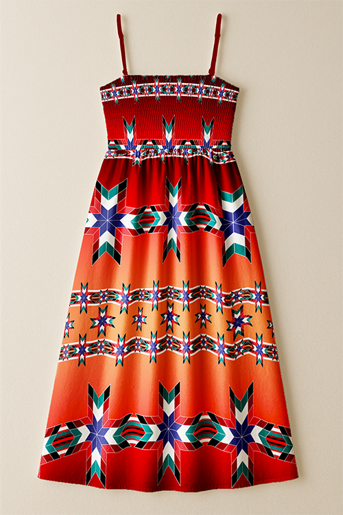 Morning Star Fire Smock Top Dress