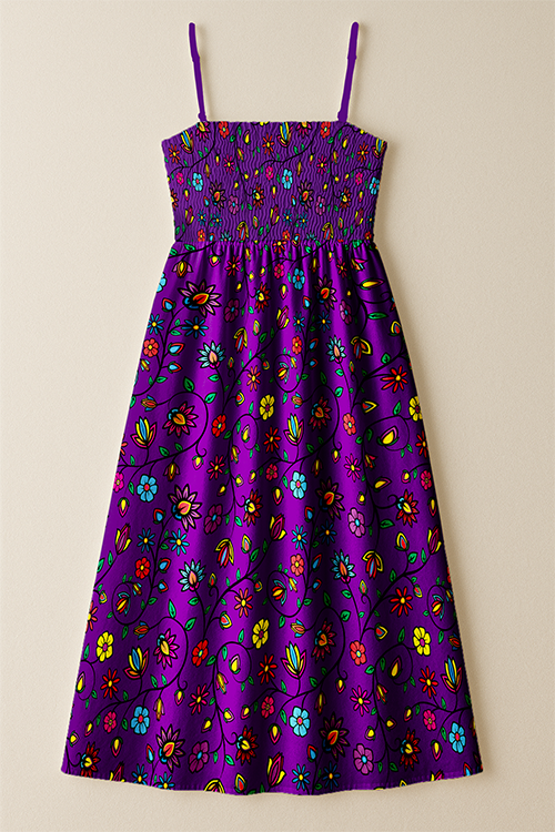 Nature's Nexus Purple Smock Top Dress