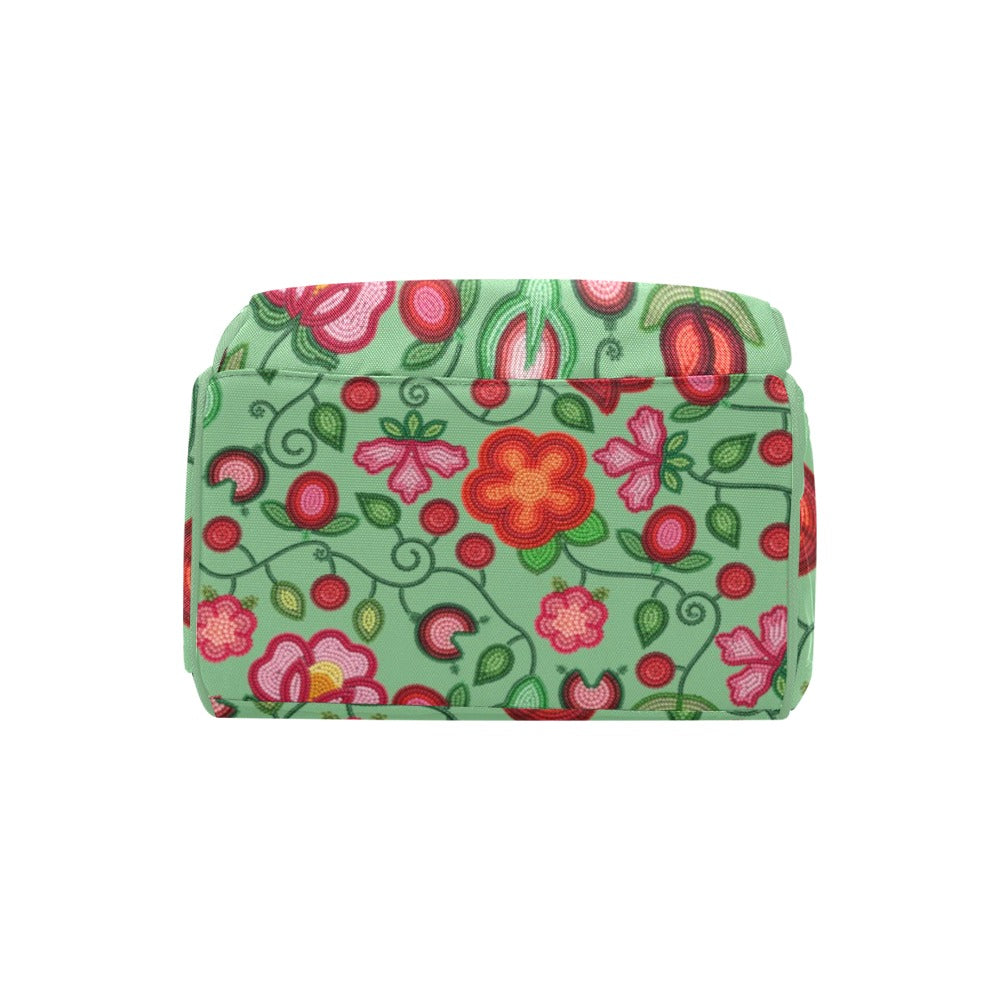 Rose Reverie Green Multi-Function Diaper Backpack/Diaper Bag