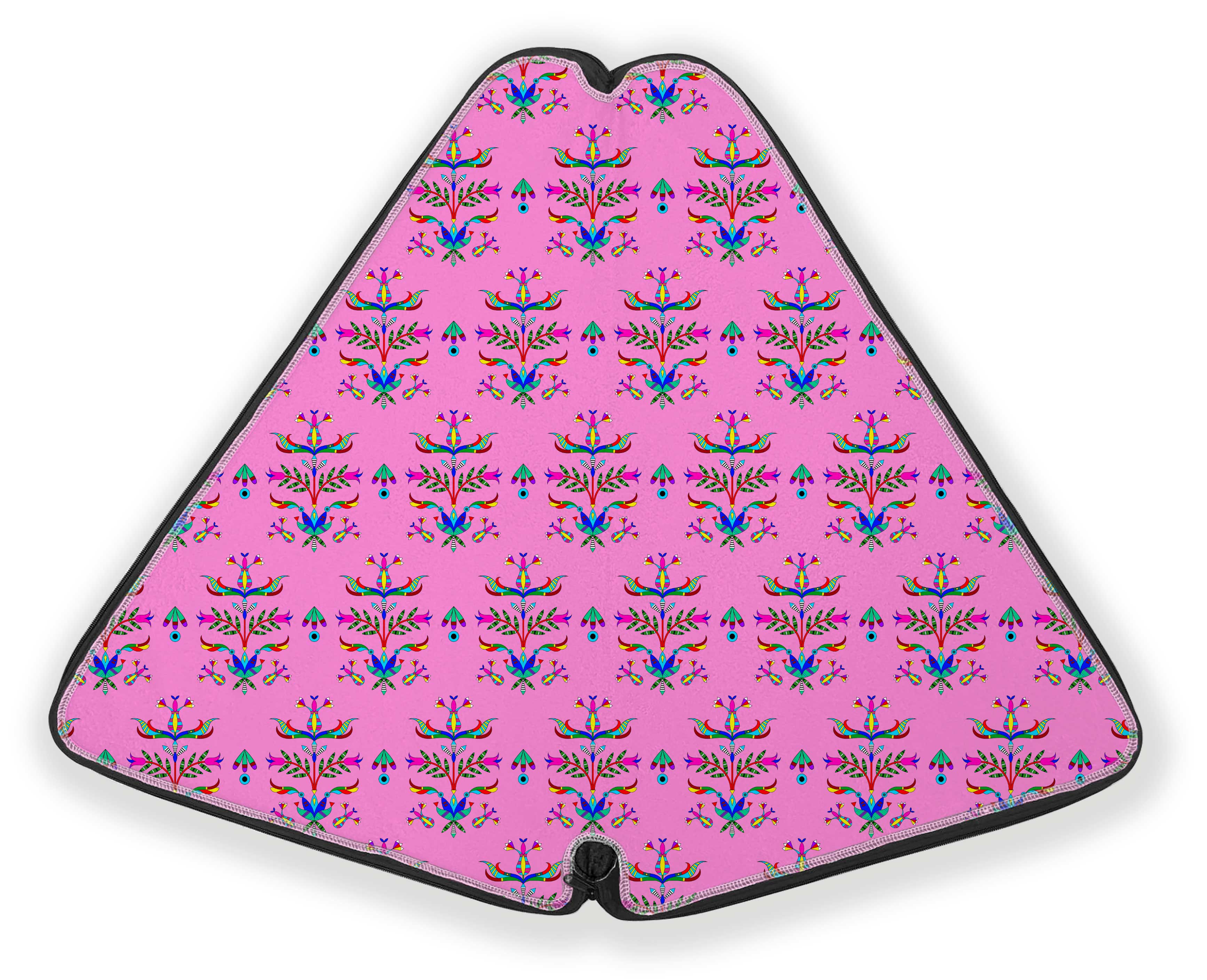 27 Inch Fan Case - Dakota Damask Cheyenne Pink