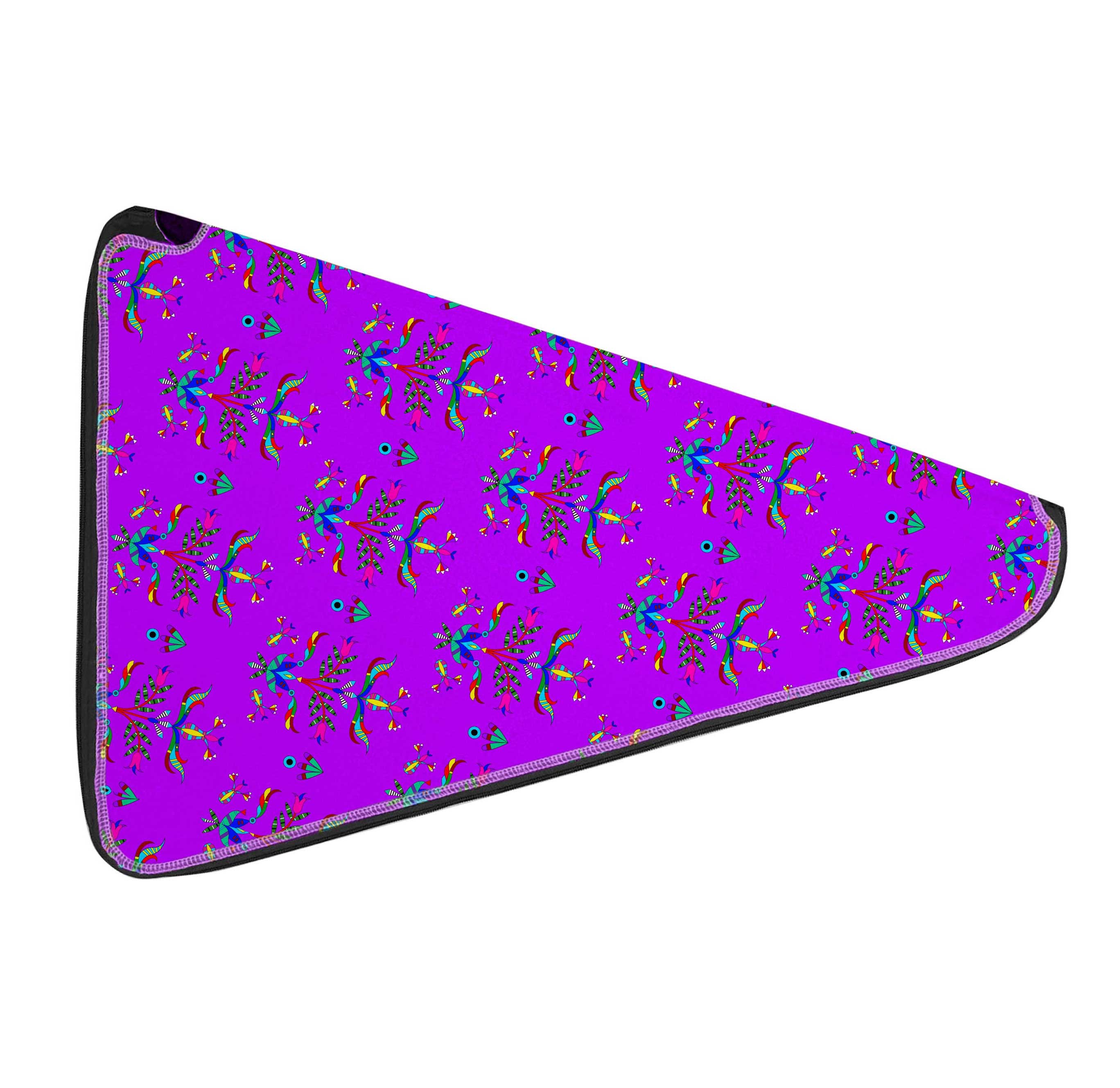 27 Inch Fan Case - Dakota Damask Purple